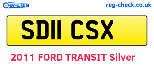 SD11CSX are the vehicle registration plates.
