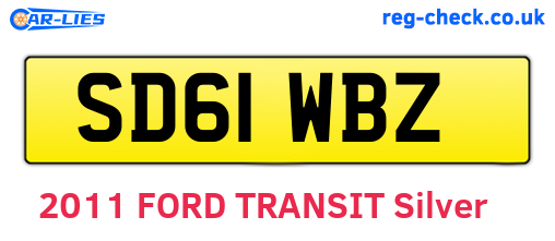 SD61WBZ are the vehicle registration plates.