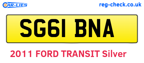 SG61BNA are the vehicle registration plates.