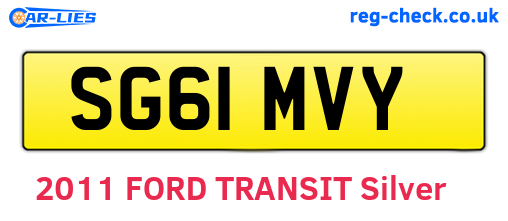 SG61MVY are the vehicle registration plates.