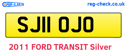 SJ11OJO are the vehicle registration plates.