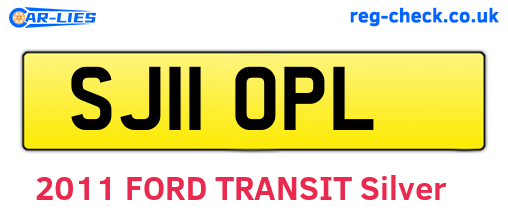 SJ11OPL are the vehicle registration plates.