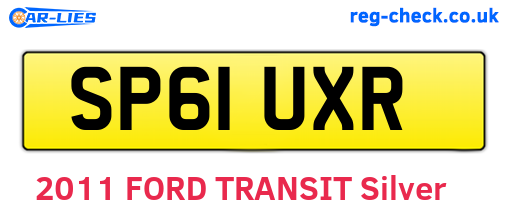 SP61UXR are the vehicle registration plates.