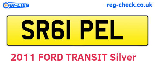 SR61PEL are the vehicle registration plates.