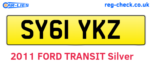 SY61YKZ are the vehicle registration plates.