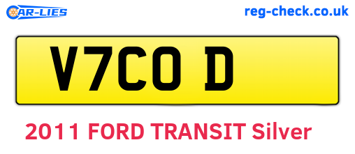 V7COD are the vehicle registration plates.