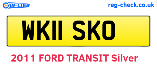 WK11SKO are the vehicle registration plates.
