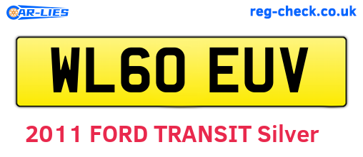 WL60EUV are the vehicle registration plates.