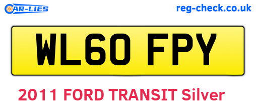 WL60FPY are the vehicle registration plates.