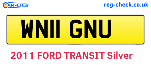 WN11GNU are the vehicle registration plates.