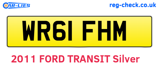 WR61FHM are the vehicle registration plates.