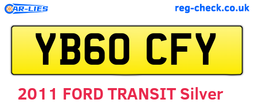 YB60CFY are the vehicle registration plates.