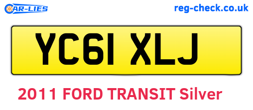 YC61XLJ are the vehicle registration plates.