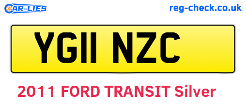 YG11NZC are the vehicle registration plates.