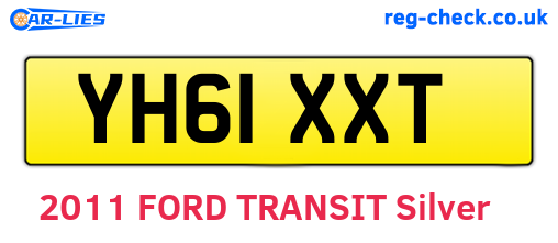 YH61XXT are the vehicle registration plates.