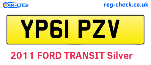 YP61PZV are the vehicle registration plates.