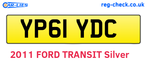 YP61YDC are the vehicle registration plates.