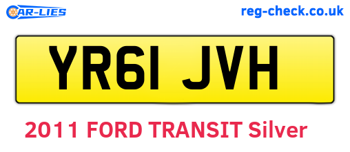 YR61JVH are the vehicle registration plates.