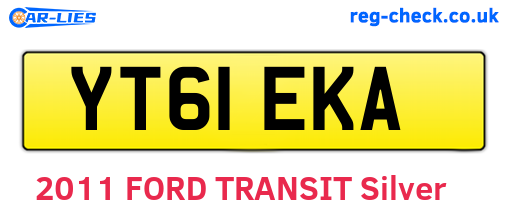 YT61EKA are the vehicle registration plates.