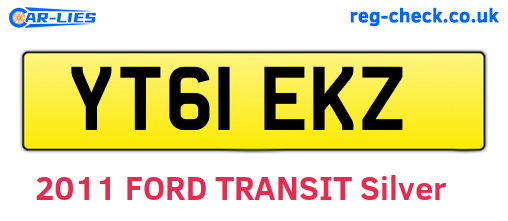 YT61EKZ are the vehicle registration plates.