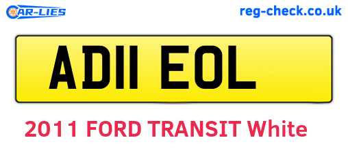 AD11EOL are the vehicle registration plates.