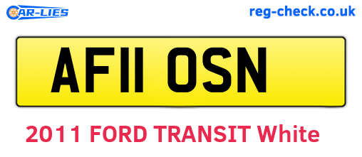 AF11OSN are the vehicle registration plates.