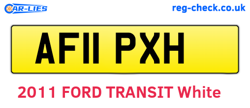AF11PXH are the vehicle registration plates.