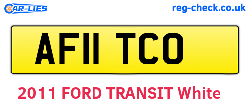 AF11TCO are the vehicle registration plates.