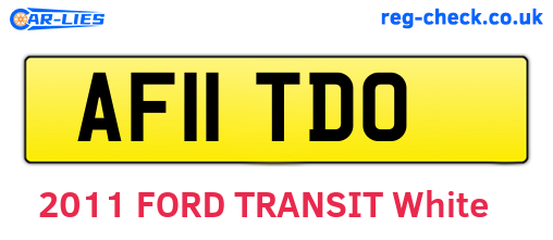 AF11TDO are the vehicle registration plates.