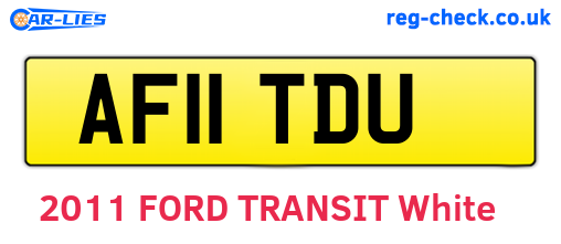 AF11TDU are the vehicle registration plates.