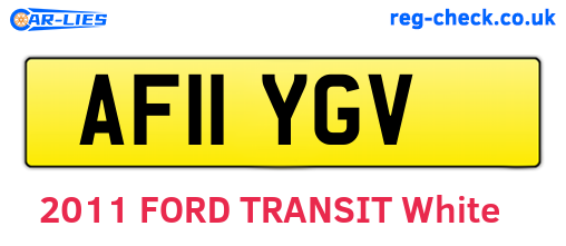 AF11YGV are the vehicle registration plates.
