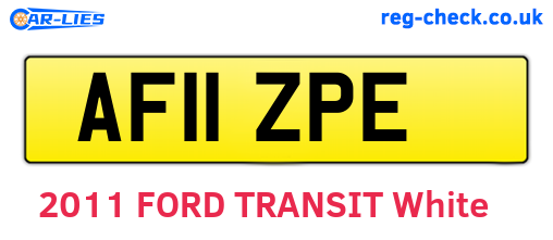 AF11ZPE are the vehicle registration plates.