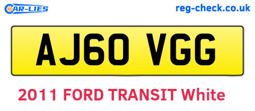 AJ60VGG are the vehicle registration plates.