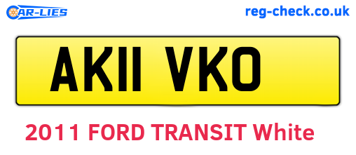 AK11VKO are the vehicle registration plates.