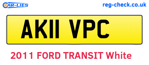 AK11VPC are the vehicle registration plates.