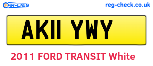 AK11YWY are the vehicle registration plates.