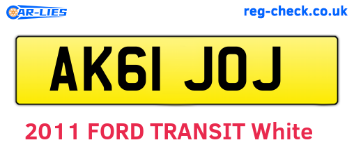 AK61JOJ are the vehicle registration plates.