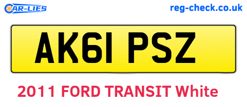 AK61PSZ are the vehicle registration plates.