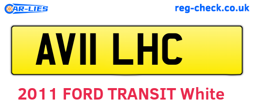 AV11LHC are the vehicle registration plates.