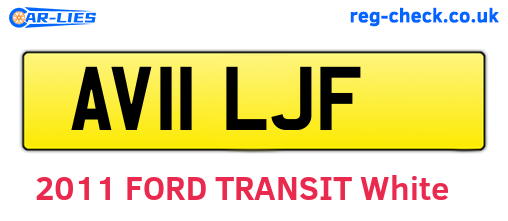 AV11LJF are the vehicle registration plates.