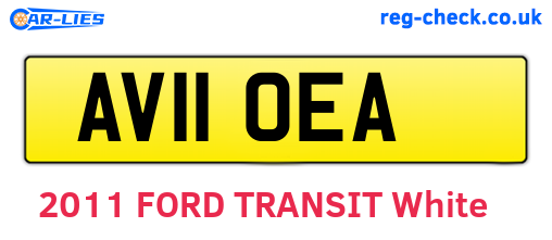 AV11OEA are the vehicle registration plates.