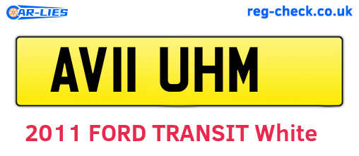AV11UHM are the vehicle registration plates.