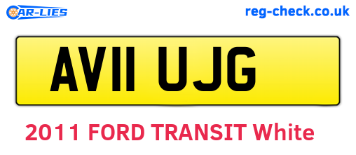 AV11UJG are the vehicle registration plates.