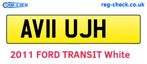 AV11UJH are the vehicle registration plates.
