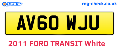 AV60WJU are the vehicle registration plates.