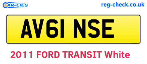 AV61NSE are the vehicle registration plates.