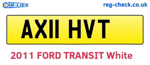 AX11HVT are the vehicle registration plates.