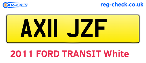 AX11JZF are the vehicle registration plates.