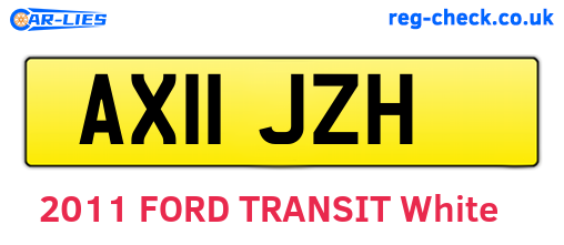 AX11JZH are the vehicle registration plates.