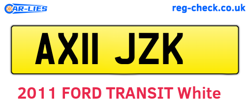 AX11JZK are the vehicle registration plates.